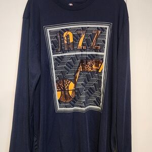 Men's Navy Utah Jazz Graphic Long Sleeve Shirt